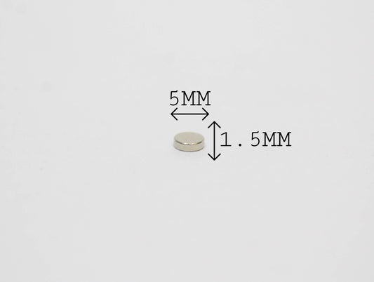 5 mm Dia x 1.5 mm Thick Neodymium Magnet