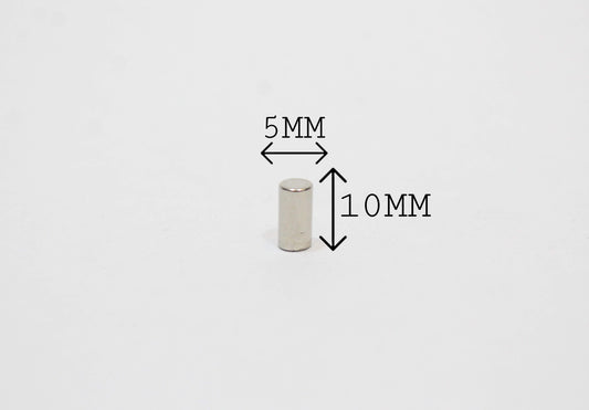 5 mm Dia x 10 mm Thick Neodymium Magnet