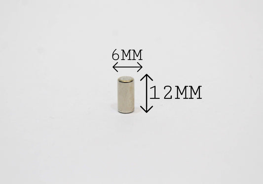 6 mm Dia x 12 mm Thick Neodymium Magnet