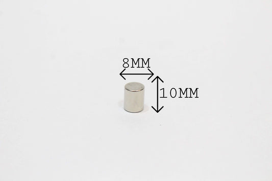 8 mm Dia x 10 mm Thick Neodymium Magnet