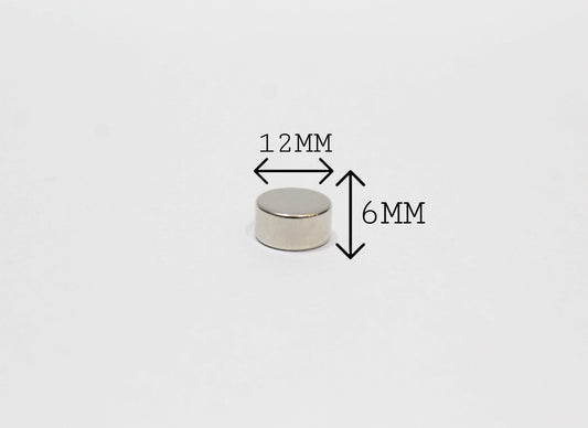 12 mm Dia x 6 mm Thick Neodymium Magnet