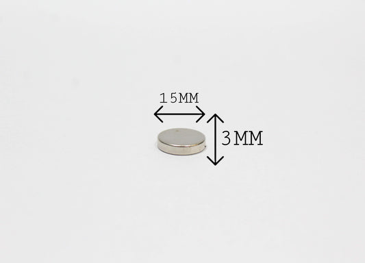 15 mm Dia x 3 mm Thick Neodymium Magnet