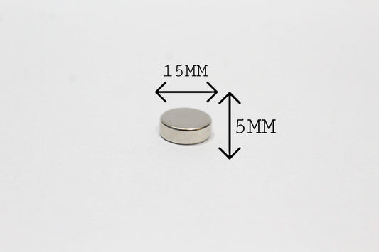 15 mm Dia x 5 mm Thick Neodymium Magnet