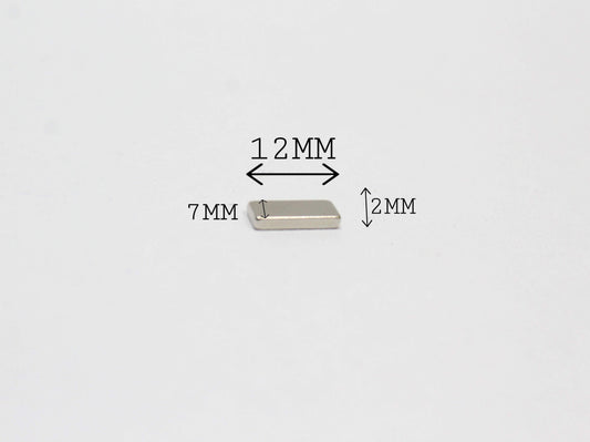 12 mm L x 7 mm B x 2 mm H Neodymium Magnet