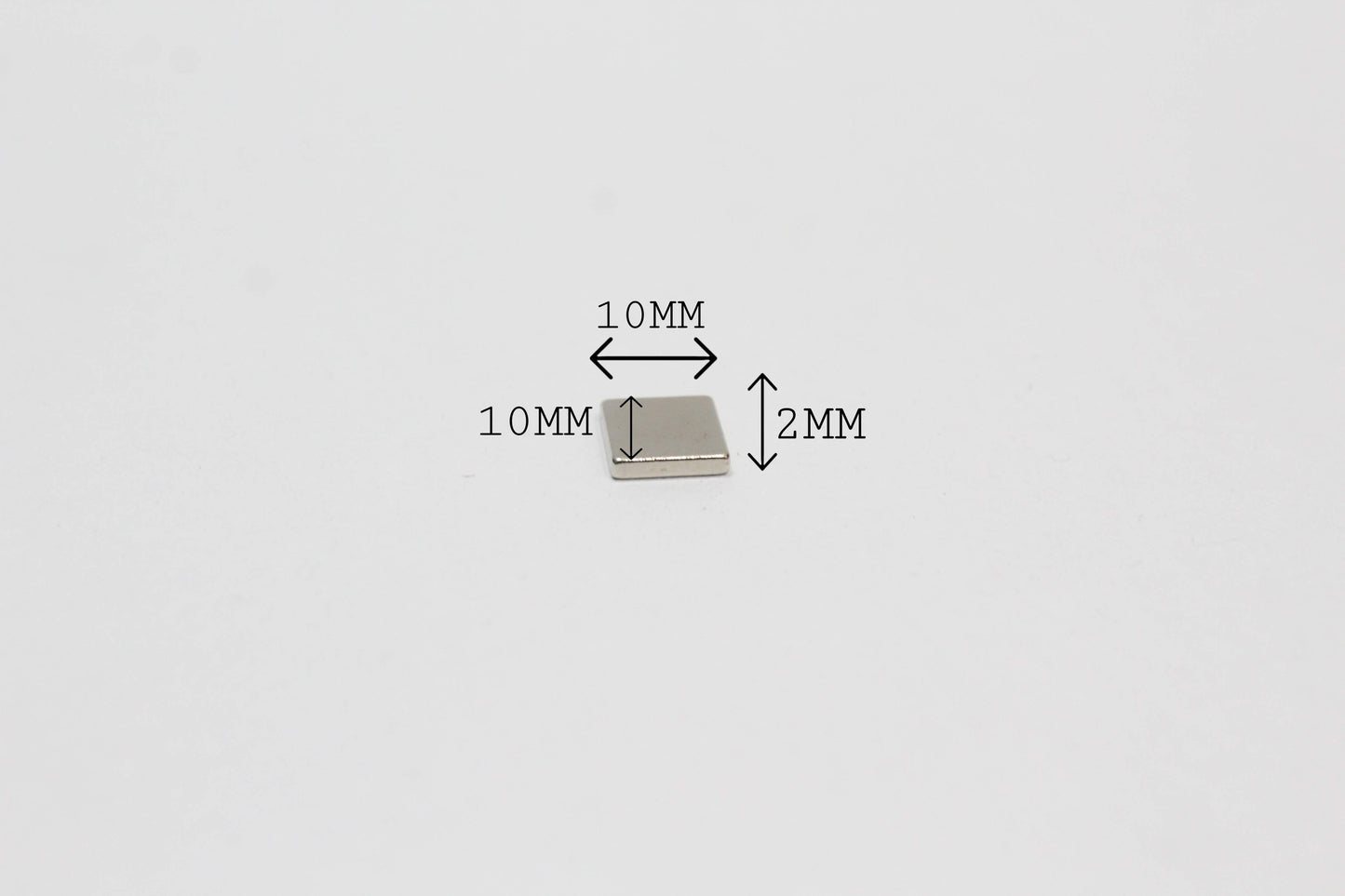 10 mm L x 10 mm B x 2 mm H Neodymium Magnet