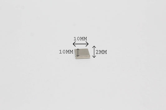 10 mm L x 10 mm B x 2 mm H Neodymium Magnet