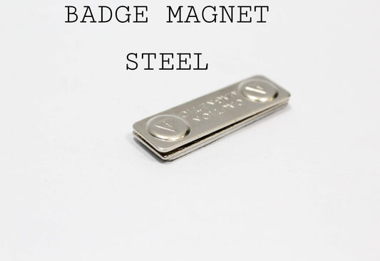 Steel Back Badge Magnet (2 magnets)
