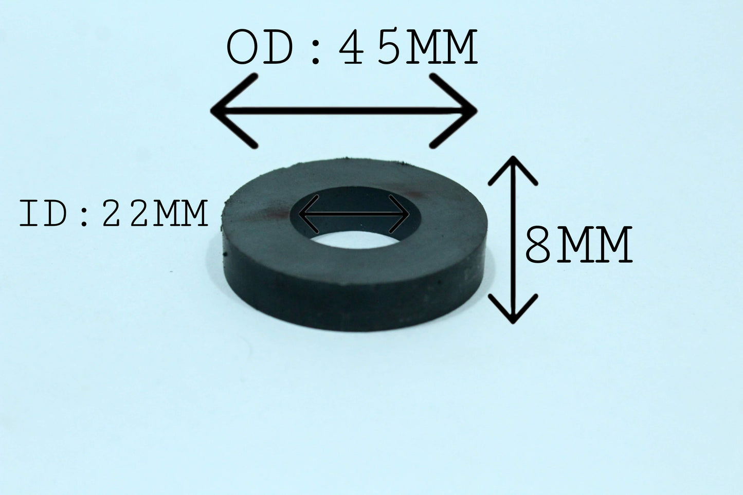 45 mm OD x 22 mm ID x 8 mm Thick Ferrite Magnet